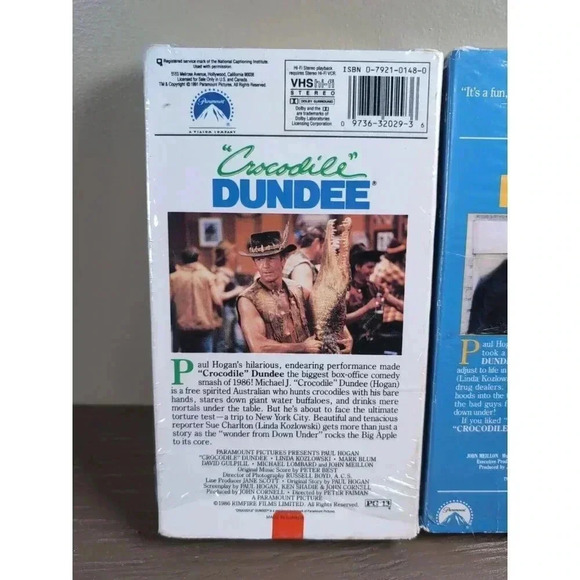 Crocodile Dundee Trilogy Lot 1, 2, 3 Los Angeles VHS Lot - Paul Hogan Tested - Picture 3 of 6